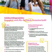 Titelbild von Factsheet zu den Solidaritätsprojekten im ESK für junge Menschen
