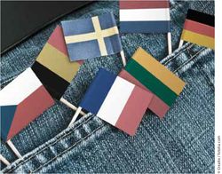 Flaggen in Jeanstasche