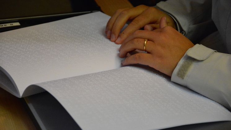 Informationsmaterial in Blindenschrift