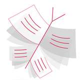 Illustration of a butterfly made of Youthpass pages
