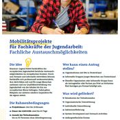 Titelbild von Factsheet zu Fachkräftemaßnahmen in Erasmus+ Jugend