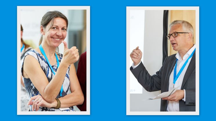 Christof Kriege und Mireille Gras von JUGEND für Europa