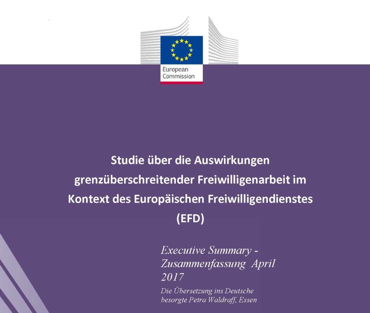 Titel der deutschen Übersetzung der Wirkungsstudie zum Europäischen Freiwilligendienst