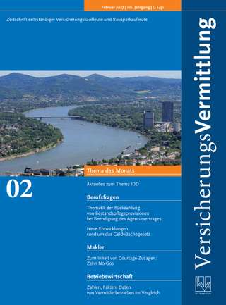 Cover der BVK Mitgliederzeitschrift VersicherungsVermittlung Ausgabe Februar | 2017