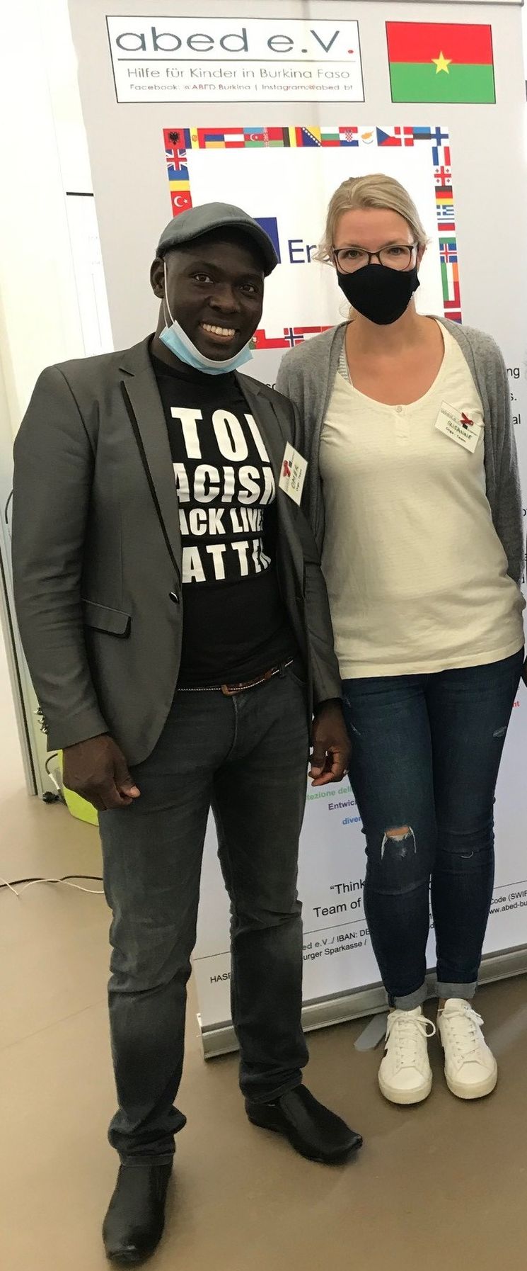 Susanne Schlicht und Omer Idrissa Ouedraogo von ABED e.V., Copyrights: Omer Ouedraogo, ABED e.V.