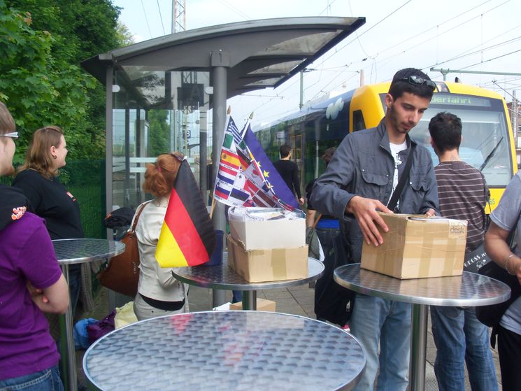 Auf dem Bahnsteig