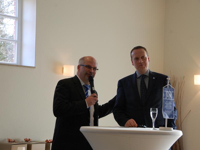 BVK Vorsitzende unter sich!Hermann Brockhaus begrüßt unseren Gastredner den Vizepräsidenten des BVK Andreas Vollmer.