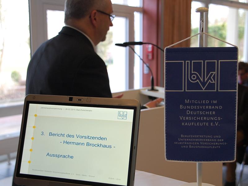 Bericht des Vorsitzenden !Hermann Brockhaus berichtet aus dem alten Geschäftsjahr und wagt einen Ausblick auf die kommenden Herausforderungen der Vertreterschaft und des BVK.