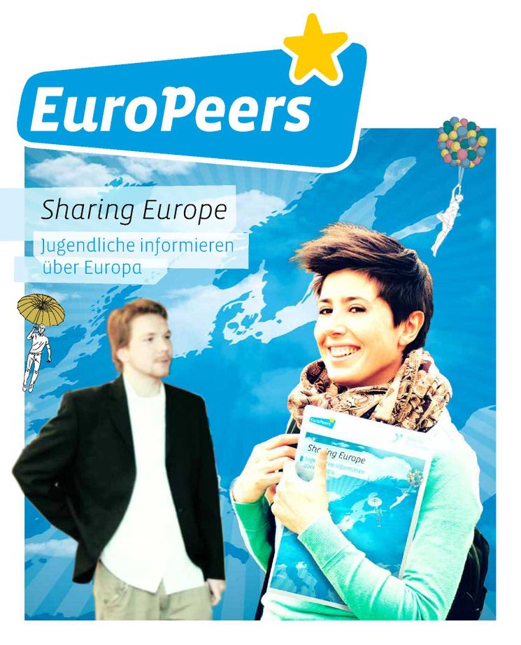 Deckblatt EuroPeer Broschüre mit Jugendlichen