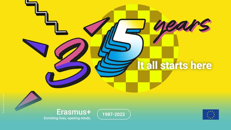 Logo 35 Jahre Erasmus+