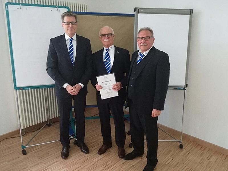 BVK-Vizepräsident Gerald Archangeli, Jochen Honold und Wolfgang Huber (v. l.)