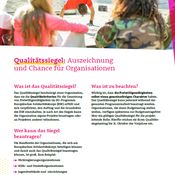 Titelbild von Factsheet zum Qualitätssiegel im Europäischen Solidaritätskorps