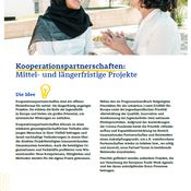 Titelbild von Factsheet zu Kooperationspartnerschaften in Erasmus+ Jugend