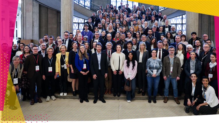 Gruppenbild der Teilnehmenden, Foto: Louise Meresse, SIPA PRESS, Agence du Service Civique