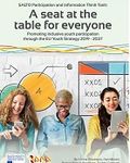 Coverbild der Publikation A seat at the table for everyone. Promoting inclusive youth participation through the EU Youth Strategy 2019 – 2027