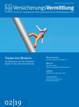 Cover der BVK Mitgliederzeitschrift VersicherungsVermittlung Ausgabe Februar | 2019
