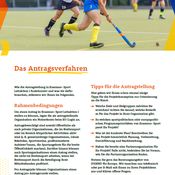Titelbild von Factsheet zum Antragsverfahren in Erasmus+ Sport Leitaktion 1