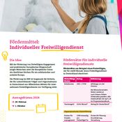 Titelbild von Factsheet zu den Fördermitteln für den Individuellen Freiwilligendienst im ESK