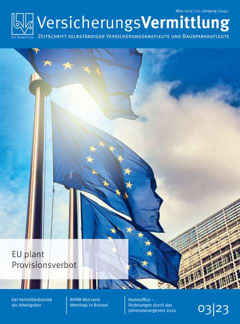 Cover der BVK Mitgliederzeitschrift VersicherungsVermittlung Ausgabe 3 | 2023