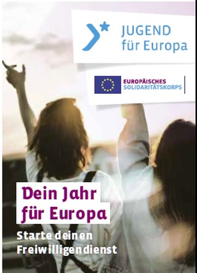 Titel der Broschüre Dein Jahr in Europa