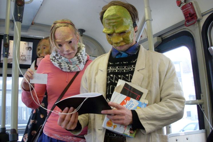 Kunst in der Straßenbahn