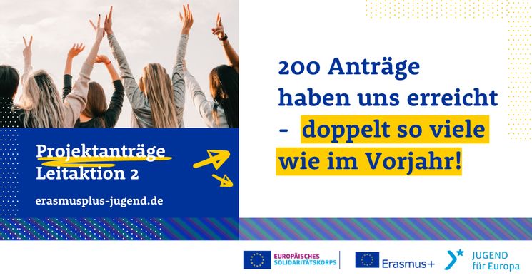 206 eingegangene Projektanträge in der Leitaktion 2
