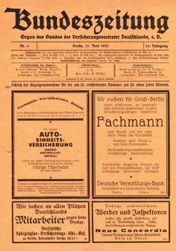 Am 5. Oktober 1902 erschien die erste „Bundeszeitung"