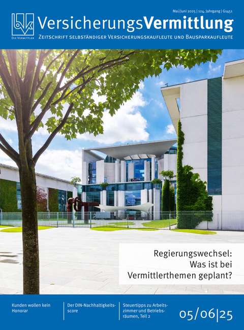 Cover der BVK Mitgliederzeitschrift VersicherungsVermittlung Ausgabe 5/6 | 2025
