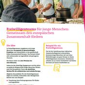 Titelbild von Factsheet zu den Freiwilligenteams im Europäischen Solidaritätskorps