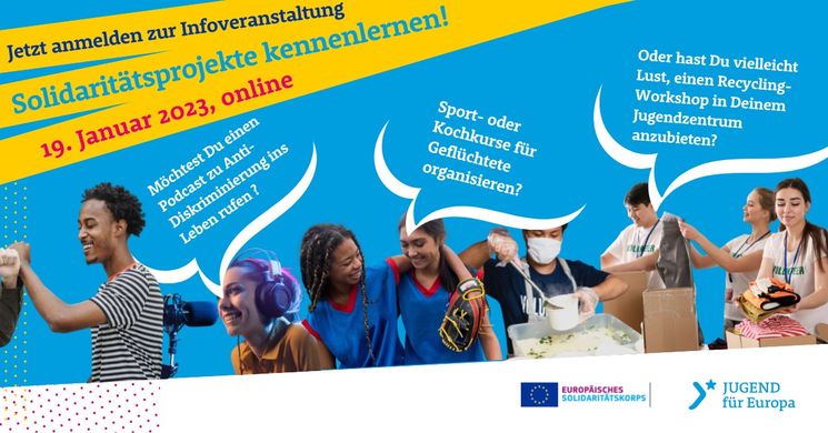 Banner zur Infoveranstaltung Solidaritätsprojekte
