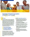 Coverbild der Publikation Factsheet zu Jugendpartizipationsprojekten in Erasmus+ Jugend für junge Menschen