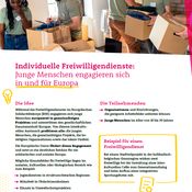 Titelbild von Factsheet zum Individuellen Freiwilligendienst im Europäischen Solidaritätskorps