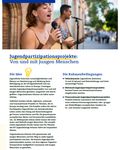 Coverbild der Publikation Factsheet zu Jugendpartizipationsprojekten in Erasmus+ Jugend für Organisationen