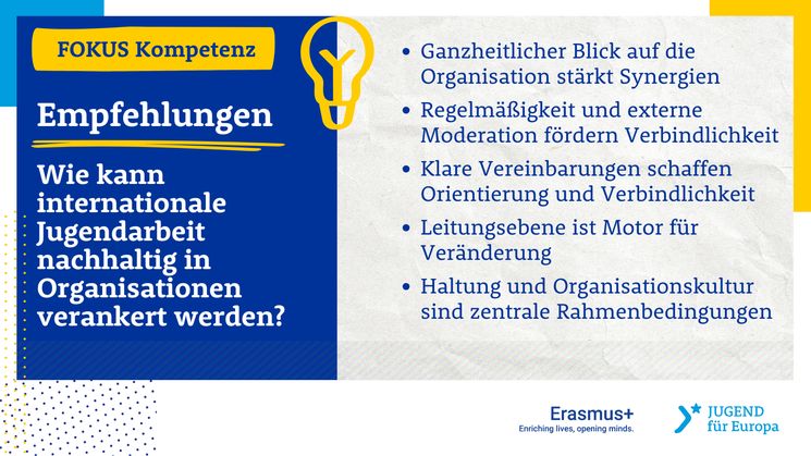 Handlungsempfehlungen für Organisationen: Ganzheitlicher Blick auf die Organisation stärkt Synergien