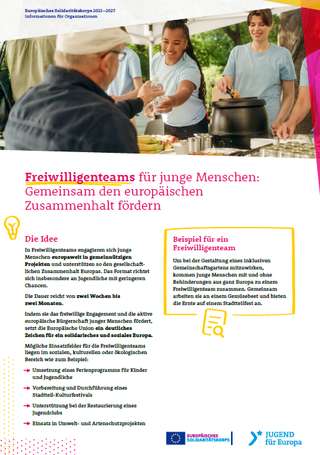 Factsheet zu den Freiwilligenteams im Europäischen Solidaritätskorps