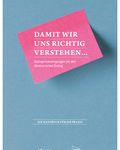 Coverbild der Publikation Damit wir uns richtig verstehen!
