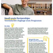 Titelbild von Factsheet zu den Small-scale Partnerships in Erasmus+ Jugend