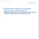Titelbild von Empfehlungen, Anliegen und Vorhaben - Anhang zur Strategie für Inklusion & Vielfalt in der Programmumsetzung von Erasmus+ Jugend, Erasmus+ Sport und des Europäischen Solidaritätskorps durch JUGEND für Europa