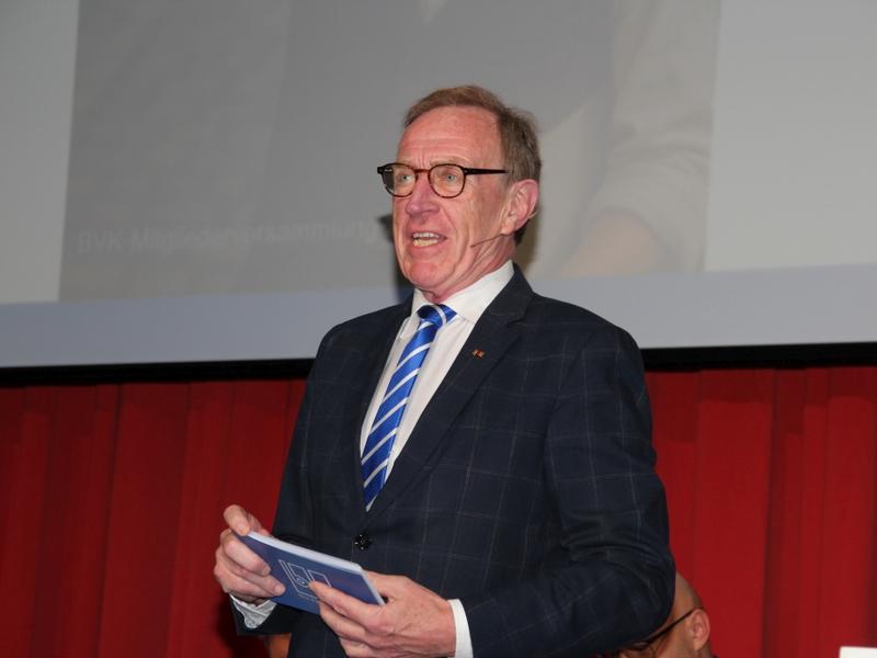 BVK-Präsident Michael H. Heinz berichtete über die Verbandsarbeit