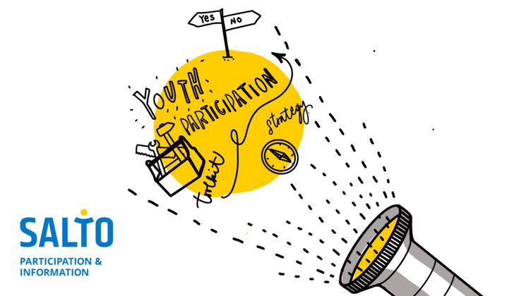 Graphische Darstellung eines Toolkit, das durch eine Taschenlampe angestrahlt wird